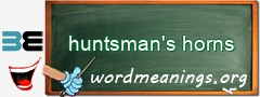 WordMeaning blackboard for huntsman's horns